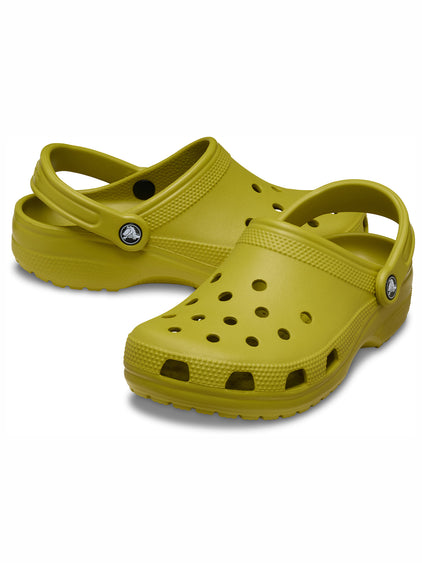 Zueco Unisex Classic Clog Verde Mostaza Crocs