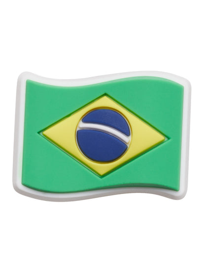 Jibbitz Bandera Brasileña Verde Crocs