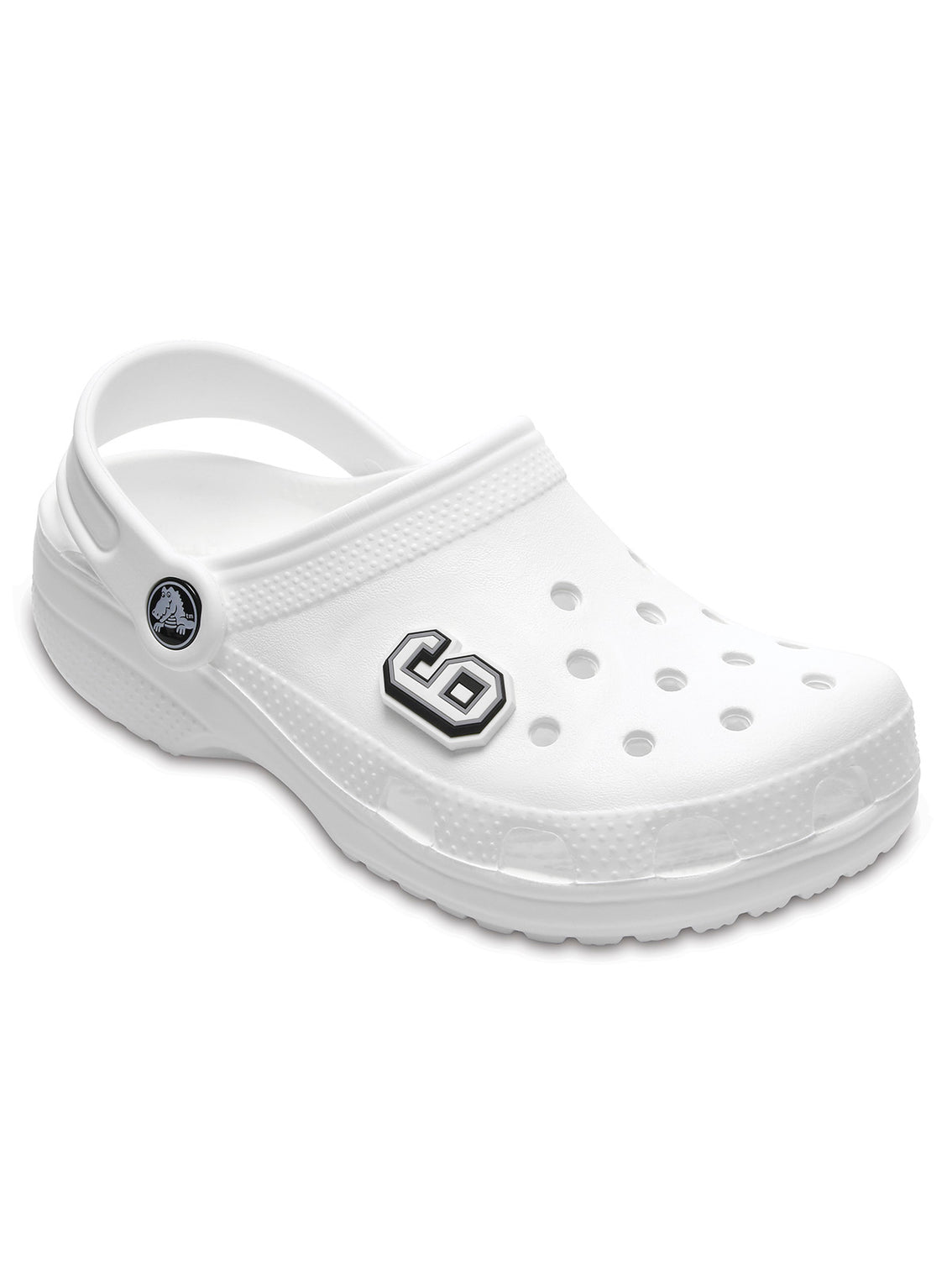Jibbitz B&n Número 6 Blanco Crocs