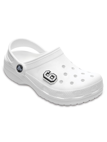 Jibbitz B&n Número 6 Blanco Crocs