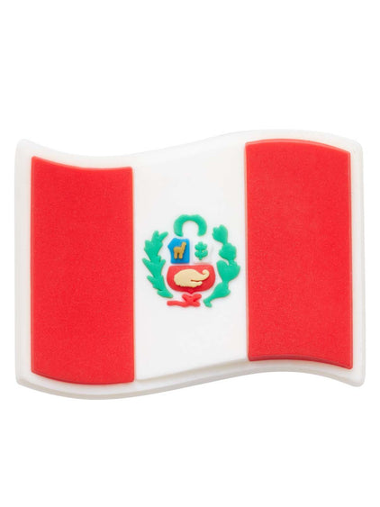 Jibbitz Bandera De Perú Blanco Crocs