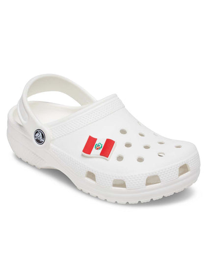 Jibbitz Bandera De Perú Blanco Crocs