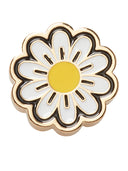 Jibbitz Flor Margarita Dorado Elevated Blanco Crocs