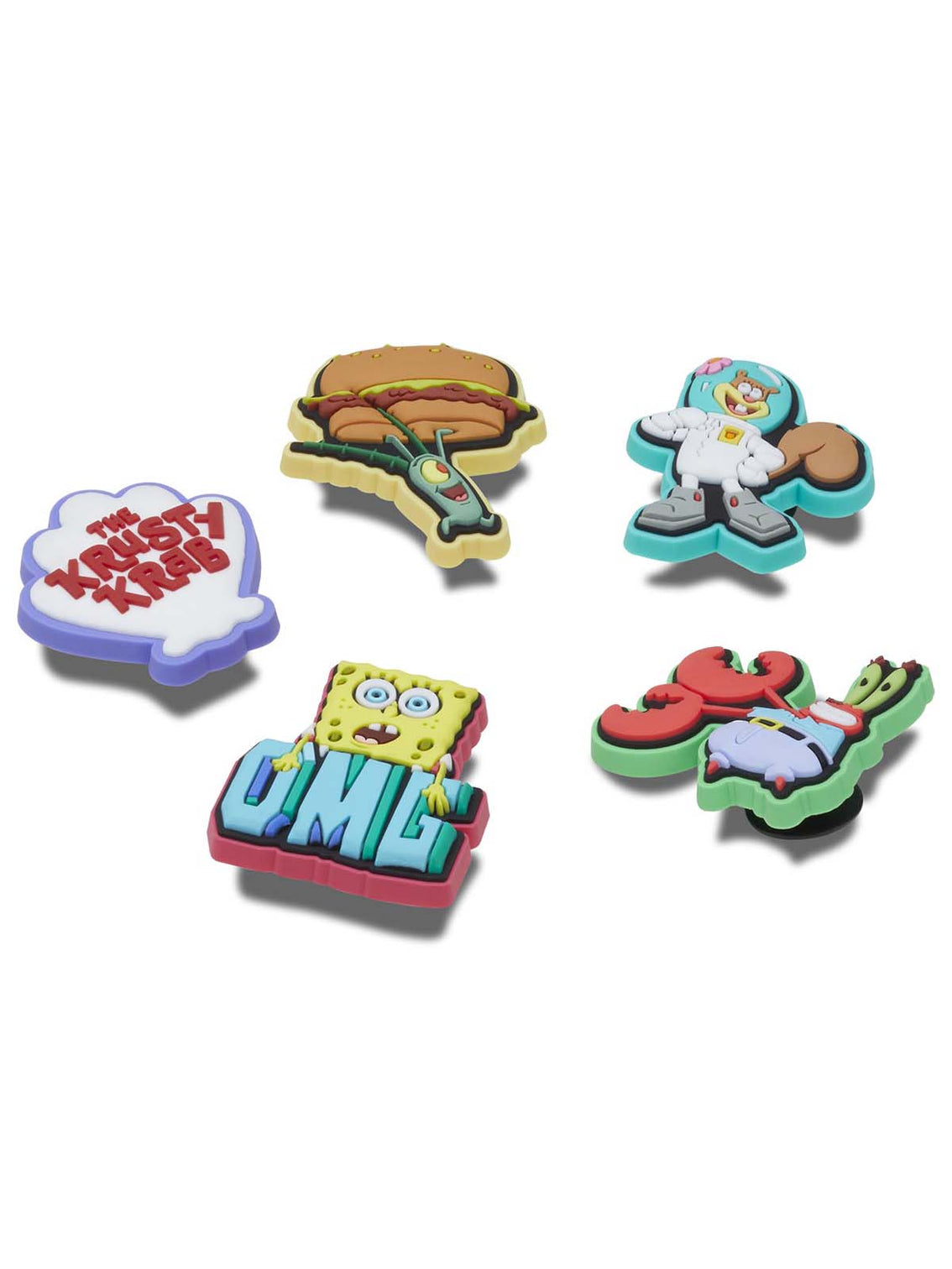 Jibbitz Bob Esponja Multicolor Pack de 5 Crocs