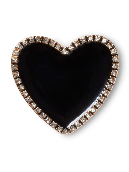 Jibbitz Corazón Negro Crocs