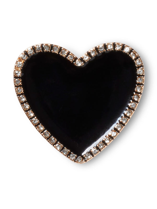 Jibbitz Corazón Negro Crocs