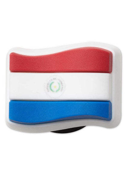 Jibbitz Bandera Paraguay Blanco Crocs