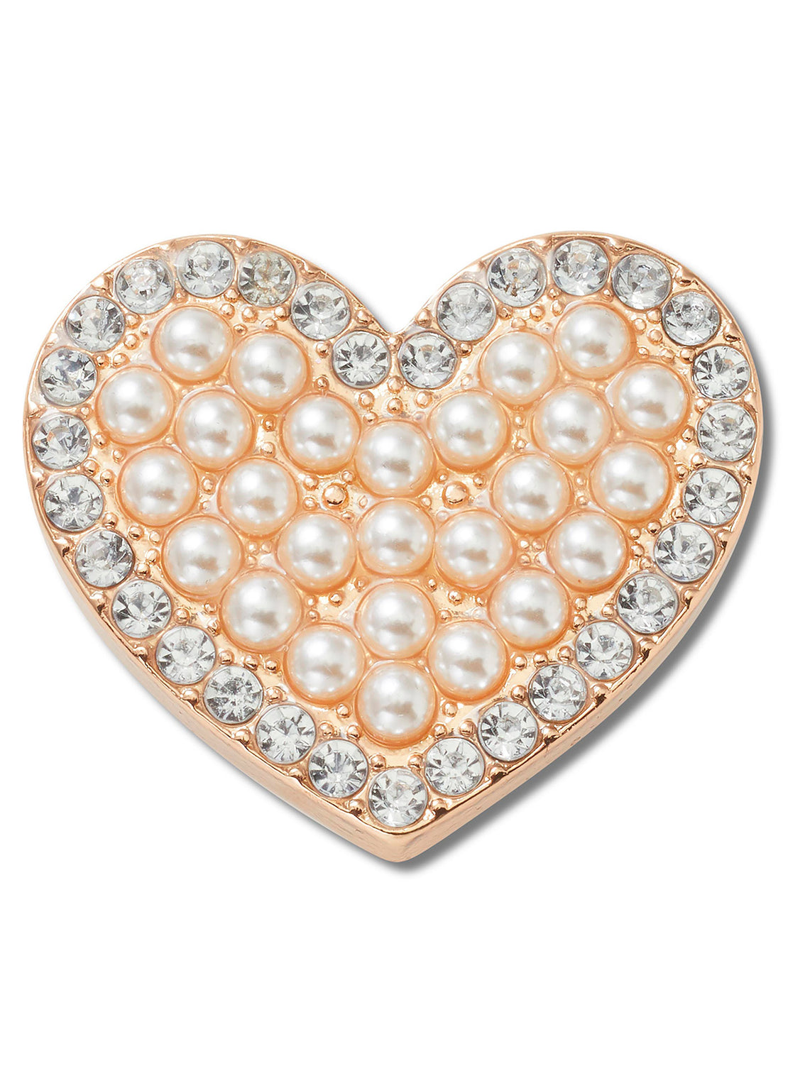 Jibbitz  Corazón Con Perlas Dorado Crocs