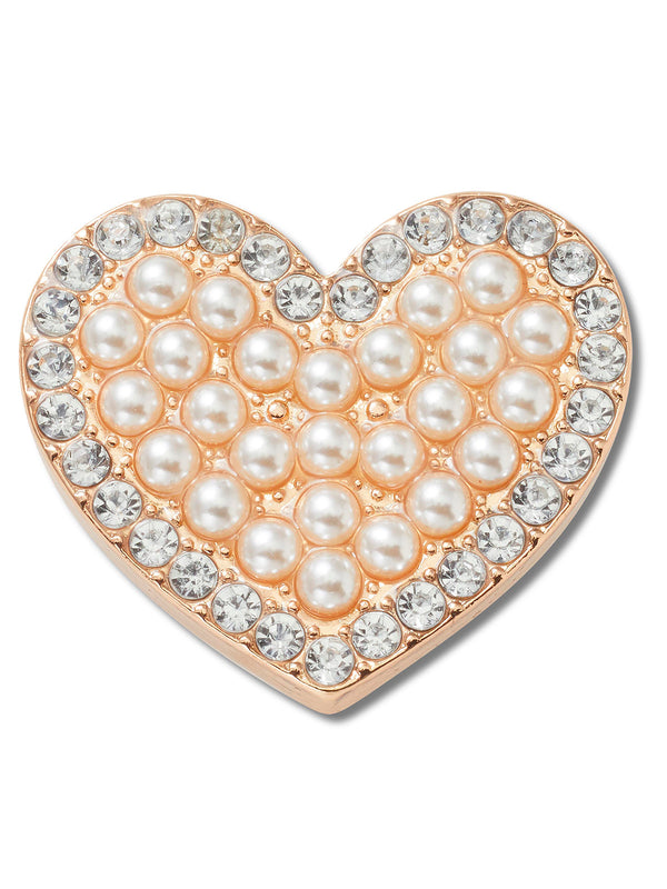 Jibbitz  Corazón Con Perlas Dorado Crocs