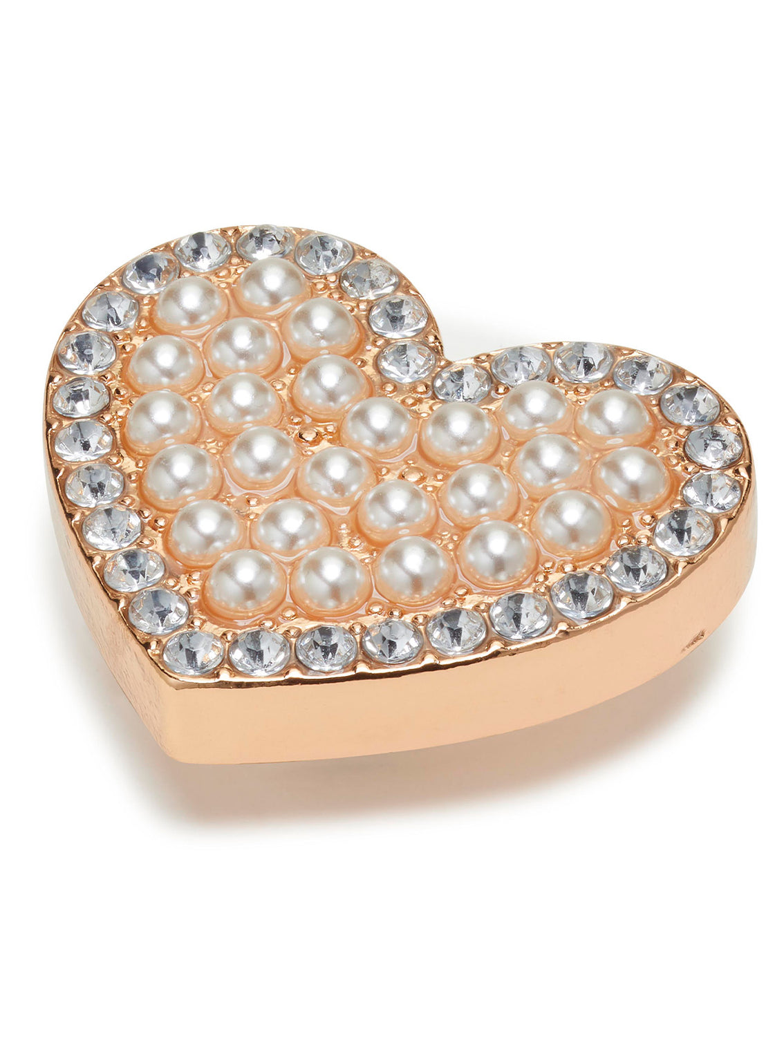 Jibbitz  Corazón Con Perlas Dorado Crocs