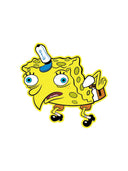 Jibbitz Bob Esponja Curioso Amarillo Crocs