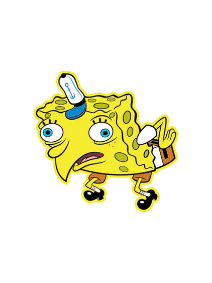 Jibbitz Bob Esponja Curioso Amarillo Crocs