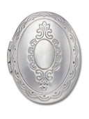 Jibbitz Locket Ovalado Plateado Metalizado Crocs