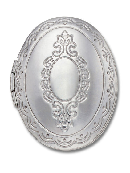 Jibbitz Locket Ovalado Plateado Metalizado Crocs