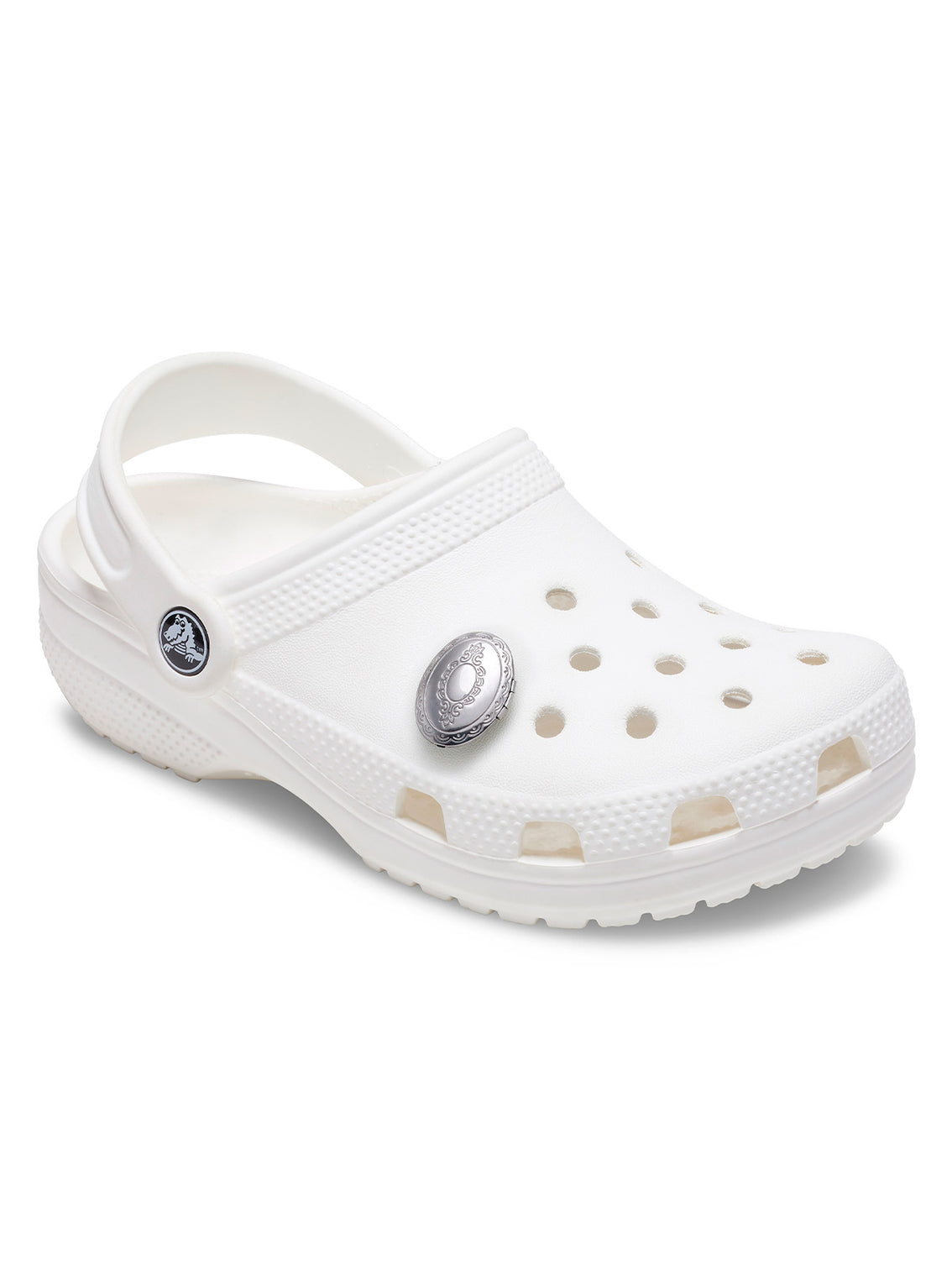 Jibbitz Locket Ovalado Plateado Metalizado Crocs