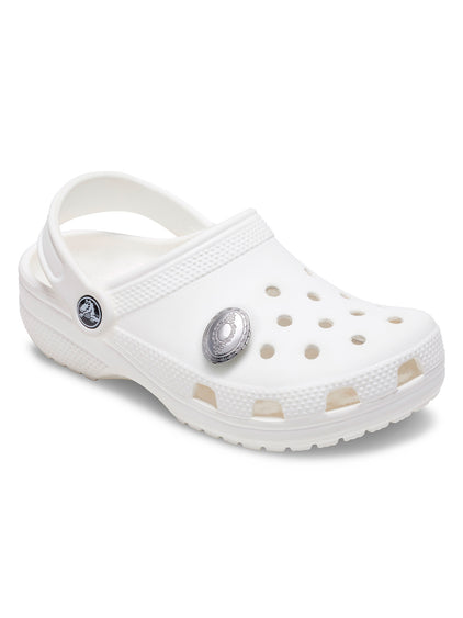 Jibbitz Locket Ovalado Plateado Metalizado Crocs