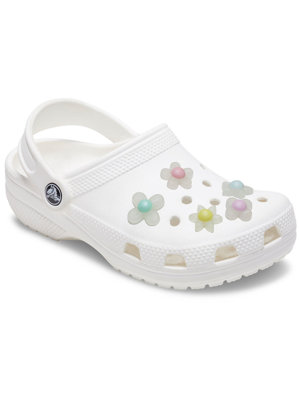 Jibbitz Pack de 5 Flores Iridiscentes Blanco Crocs