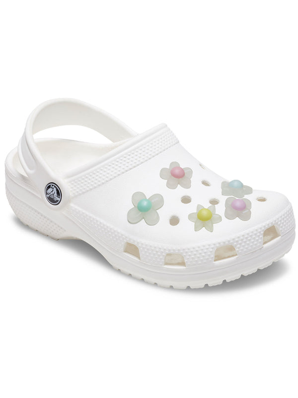 Jibbitz Pack de 5 Flores Iridiscentes Blanco Crocs