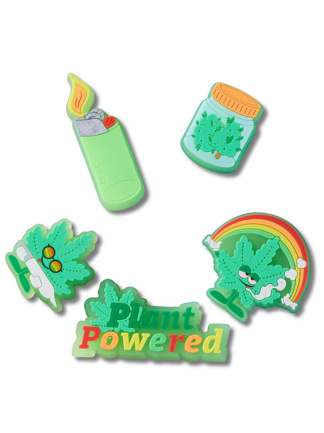 Jibbitz Pack de 5 Weed Verde Crocs