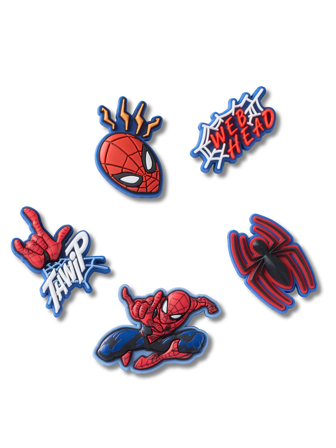 Jibbitz Spiderman Pack 5 Rojo Crocs