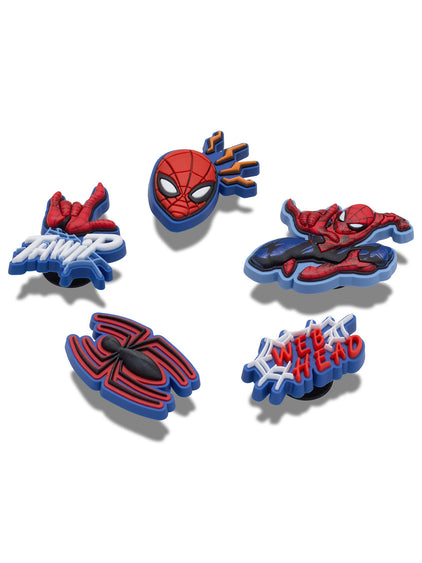 Jibbitz Spiderman Pack 5 Rojo Crocs