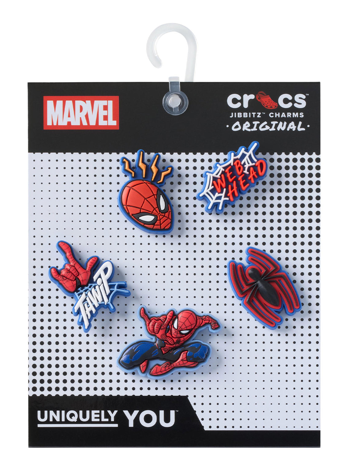 Jibbitz Spiderman Pack 5 Rojo Crocs