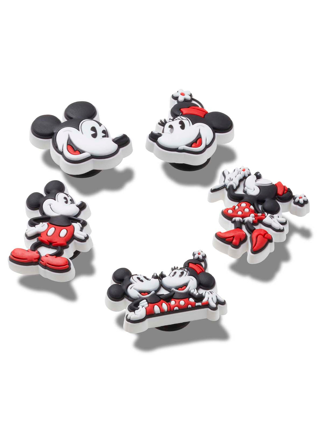 Jibbitz Mickey Y Minnie 5P Negro Crocs