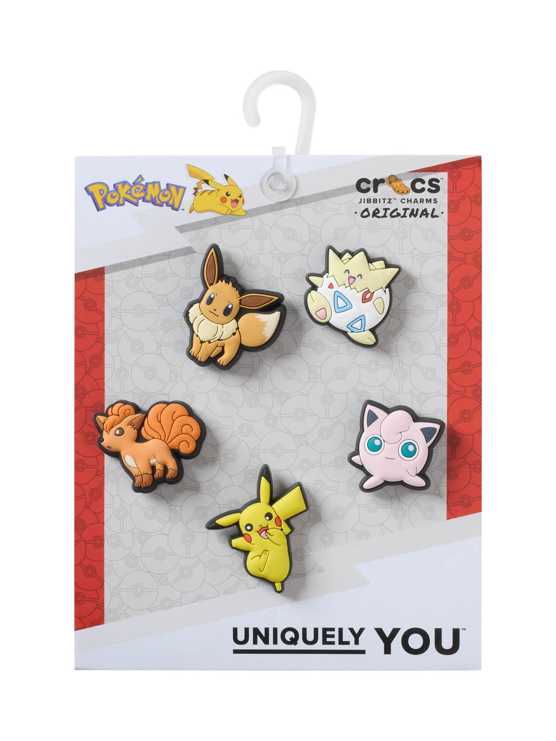 Jibbitz Pokémon Personajes Pack 5 Blanco Crocs