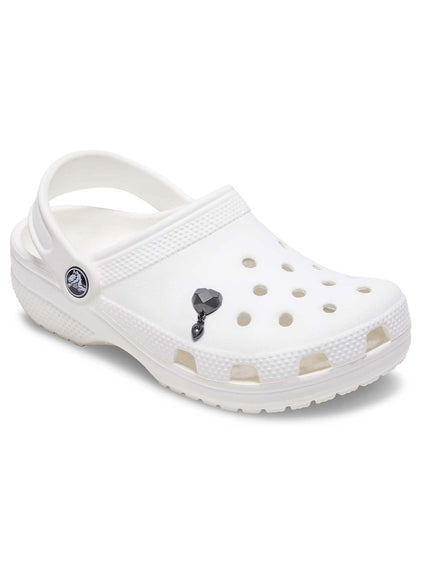 Jibbitz Corazón Gunmetal Punk Negro Crocs