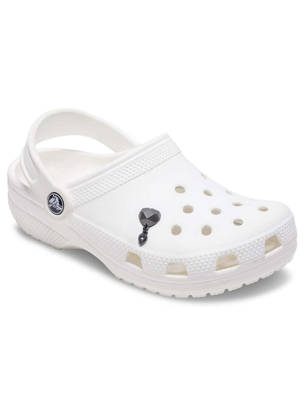 Jibbitz Corazón Gunmetal Punk Negro Crocs