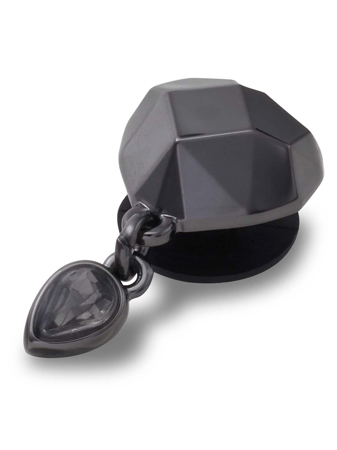 Jibbitz Corazón Gunmetal Punk Negro Crocs