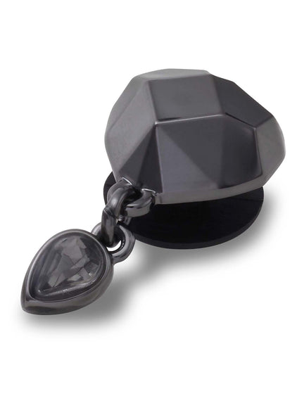 Jibbitz Corazón Gunmetal Punk Negro Crocs
