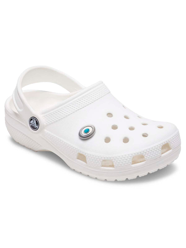 Jibbitz S Emblema Turquesa Plateado Crocs