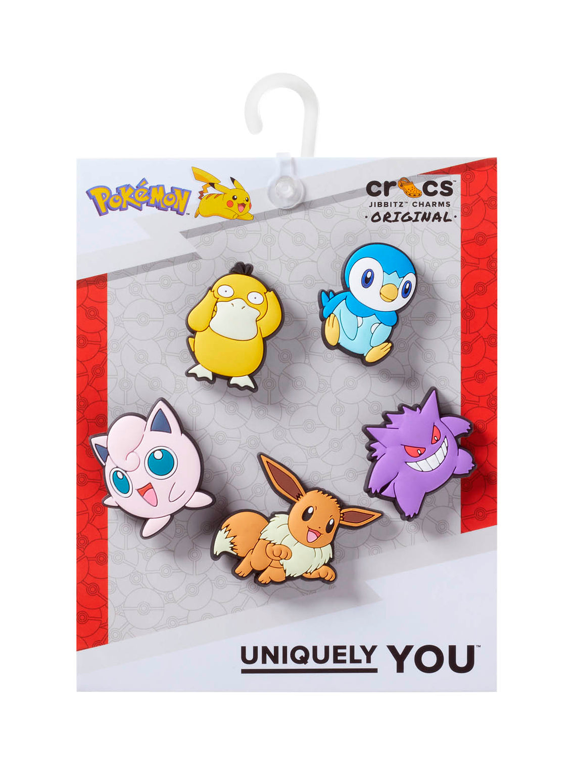 Jibbitz Pokémon Variados Pack 5 Blanco Crocs