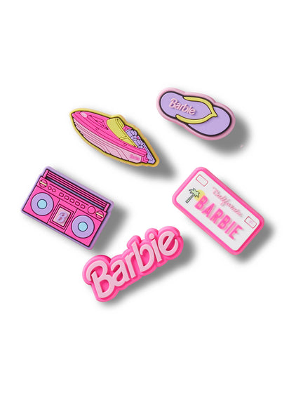 Jibbitz Barbie Retro Pack 5 Rosado Crocs