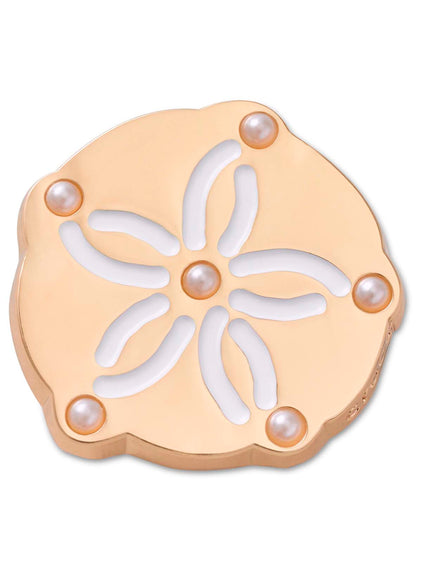 Jibbitz Flor Metalizado Dorado Crocs