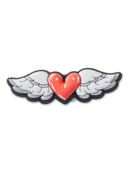 Jibbitz Dibujo Alas de Corazón Blanco Crocs