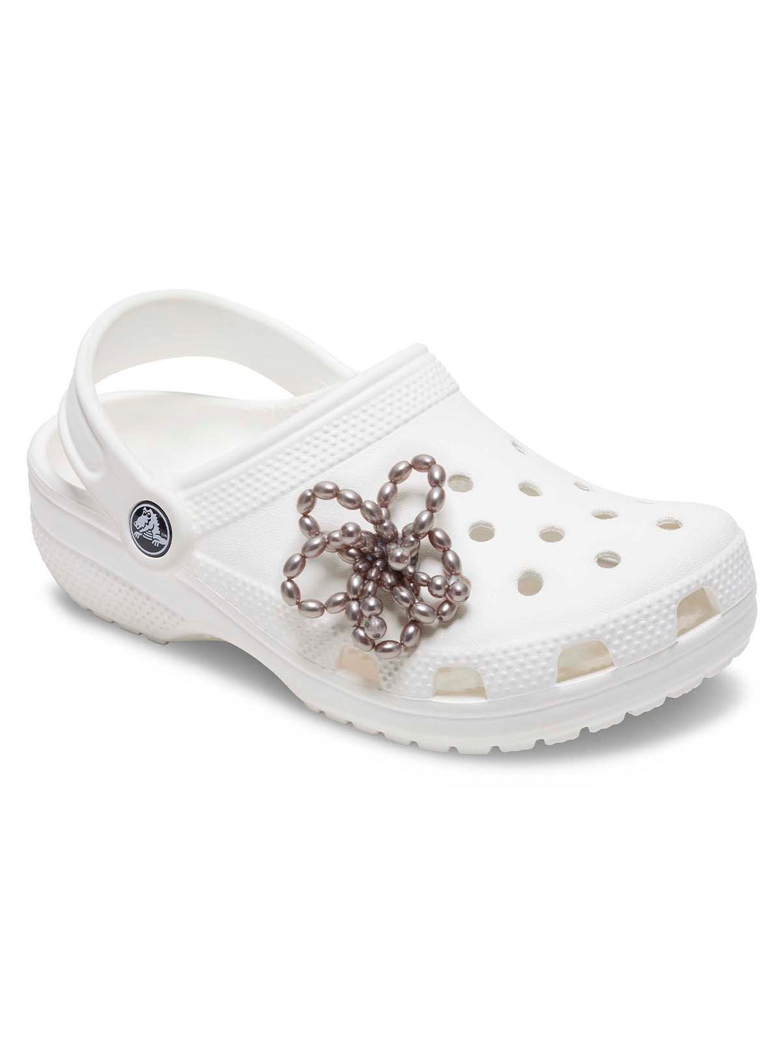 Jibbitz Flor Clásica Con Cuentas Plateado Crocs