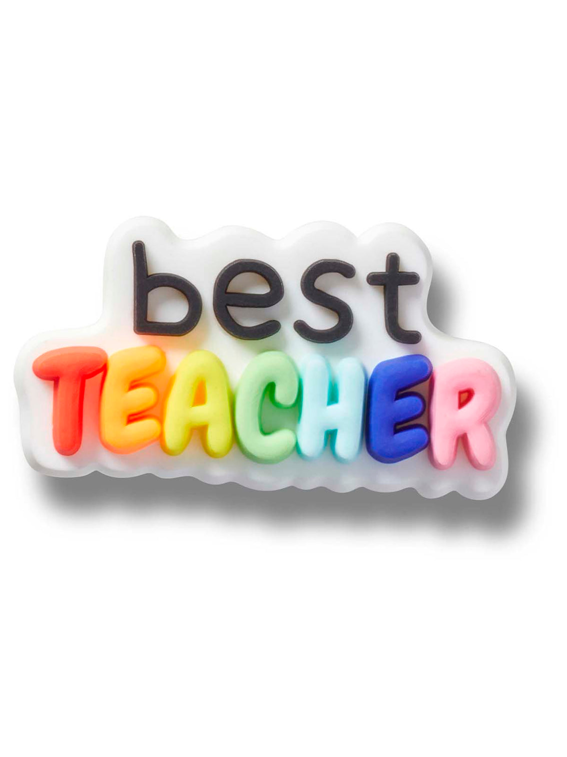 Jibbitz Best Teacher Mejor Profesor Blanco Crocs