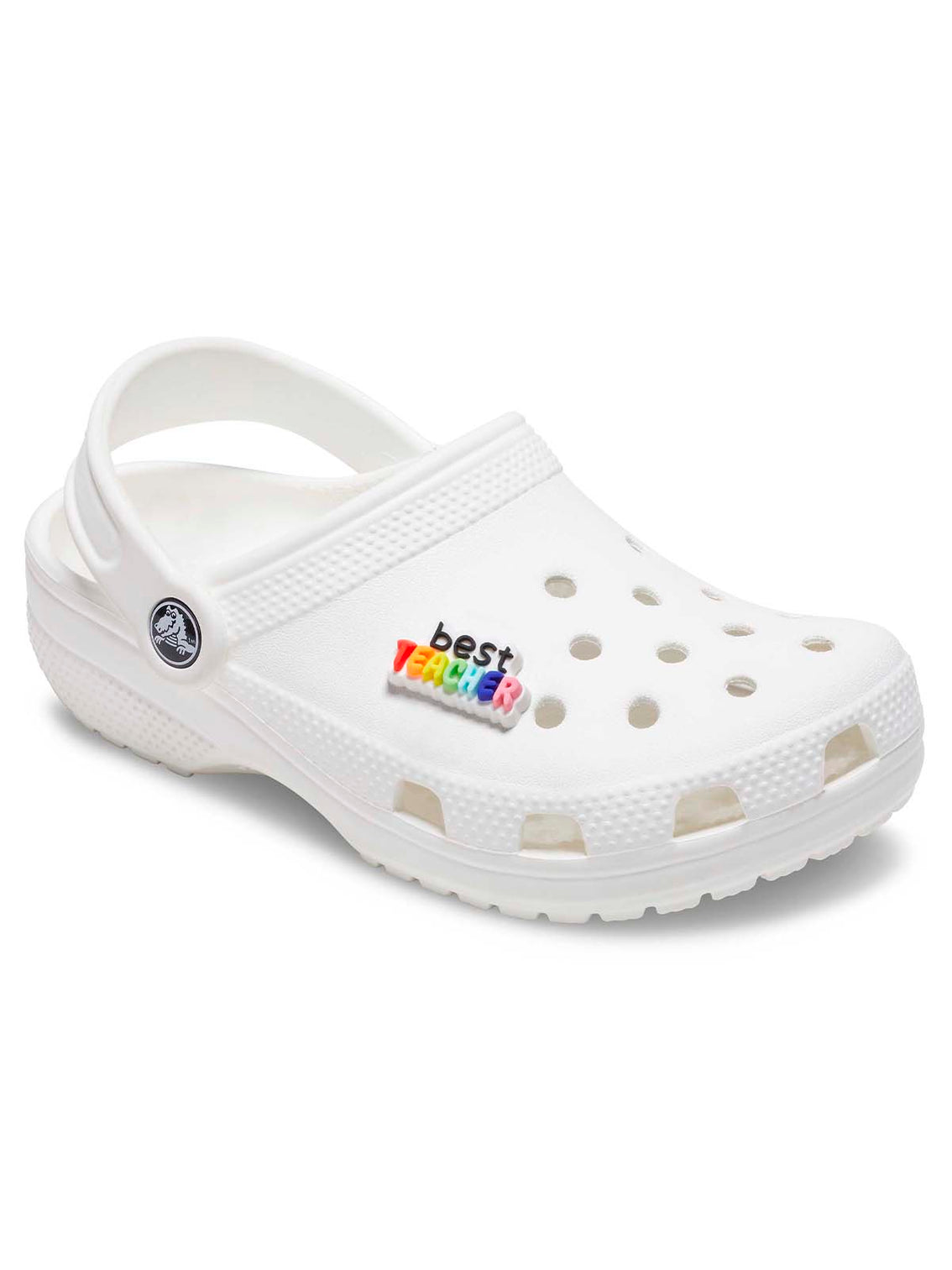 Jibbitz Best Teacher Mejor Profesor Blanco Crocs