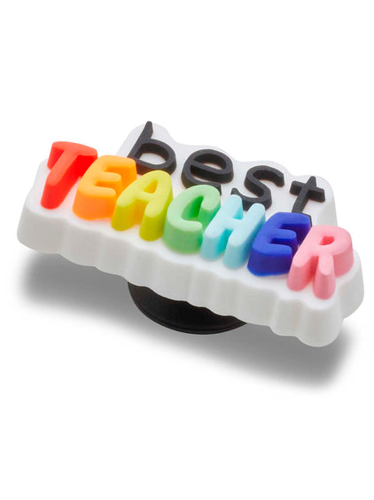 Jibbitz Best Teacher Mejor Profesor Blanco Crocs