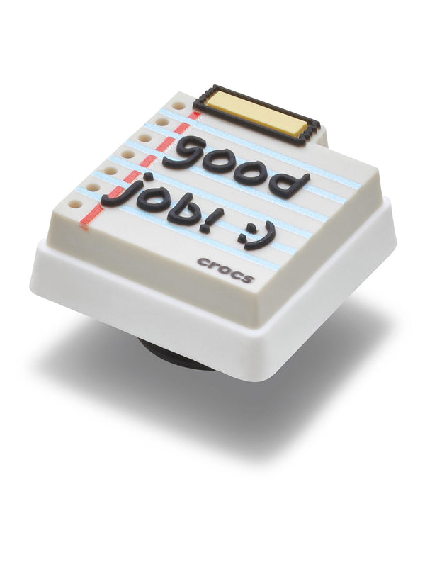 Jibbitz Nota Good Job Blanco Crocs