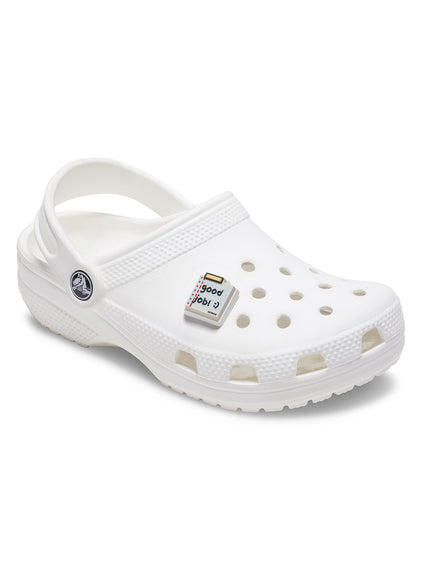 Jibbitz Nota Good Job Blanco Crocs