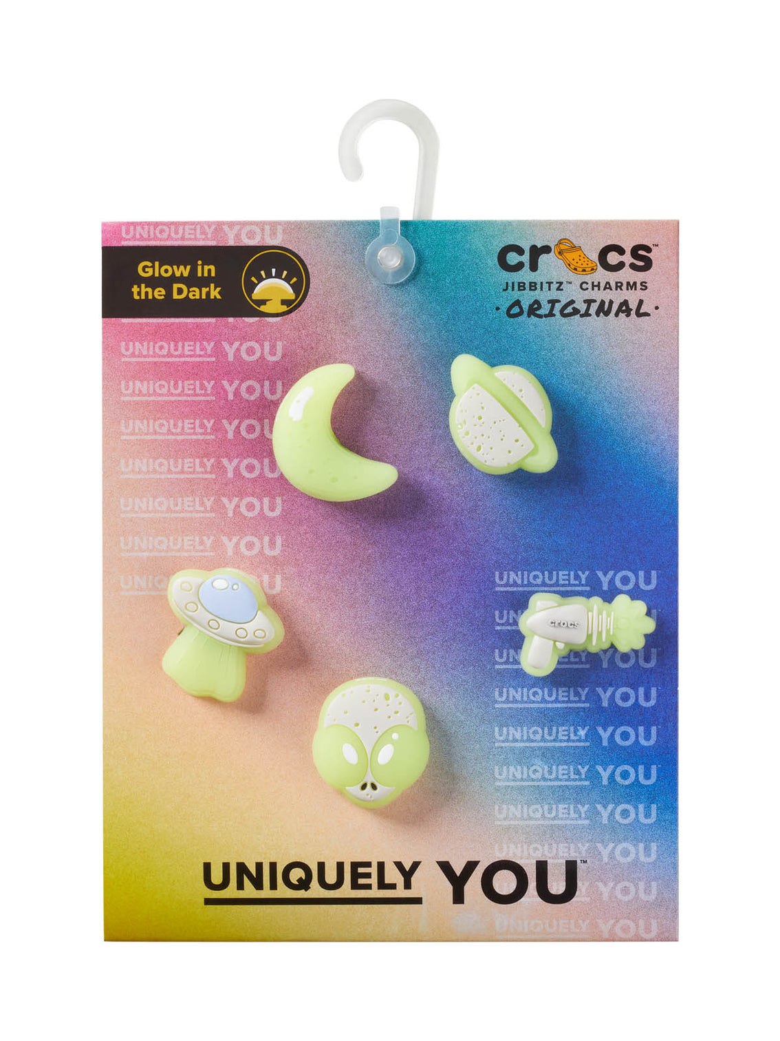 Jibbitz Espacio Brilla en la Oscuridad Pack x5 Crocs