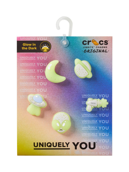 Jibbitz Espacio Brilla en la Oscuridad Pack x5 Crocs