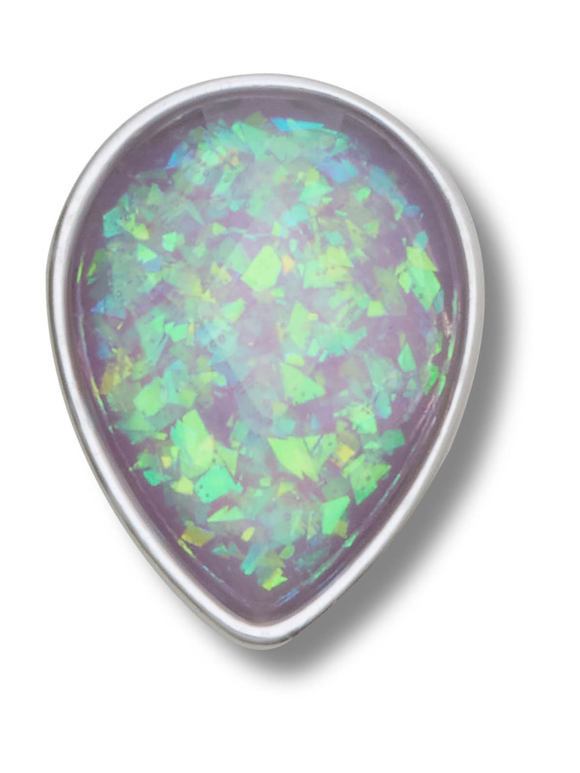 Jibbitz Gema SMT Opalescente Meta Plateado Crocs