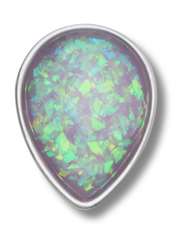 Jibbitz Gema SMT Opalescente Meta Plateado Crocs