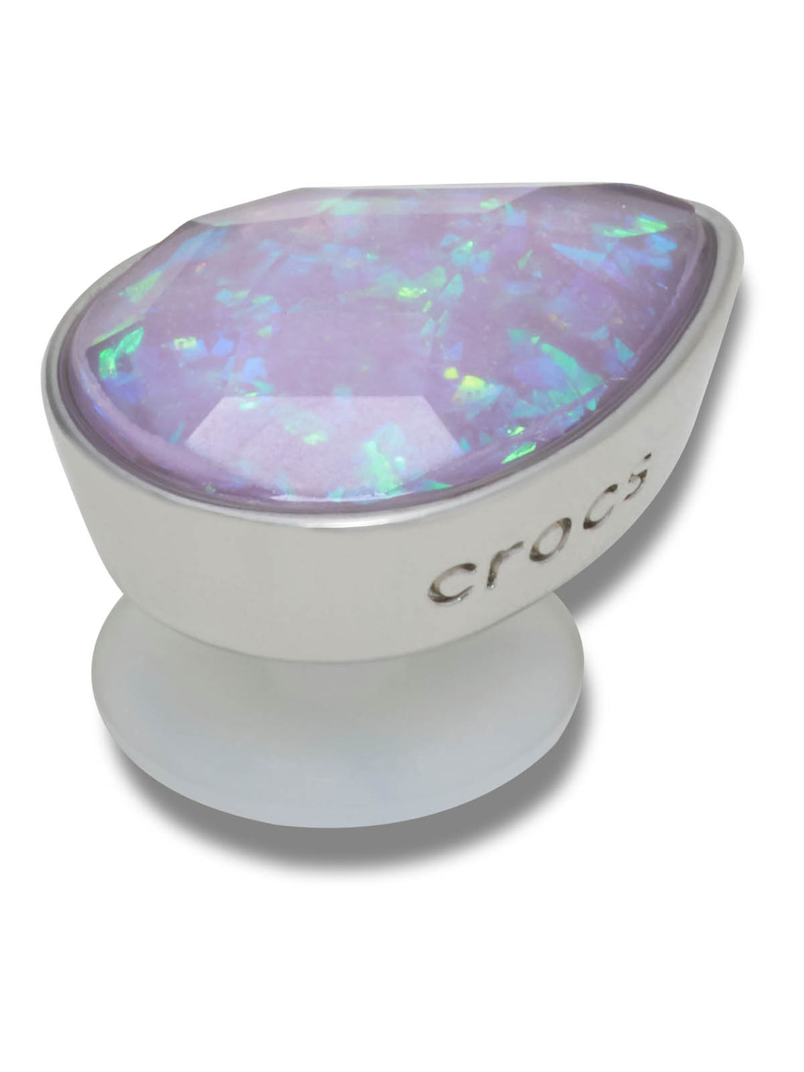Jibbitz Gema SMT Opalescente Meta Plateado Crocs
