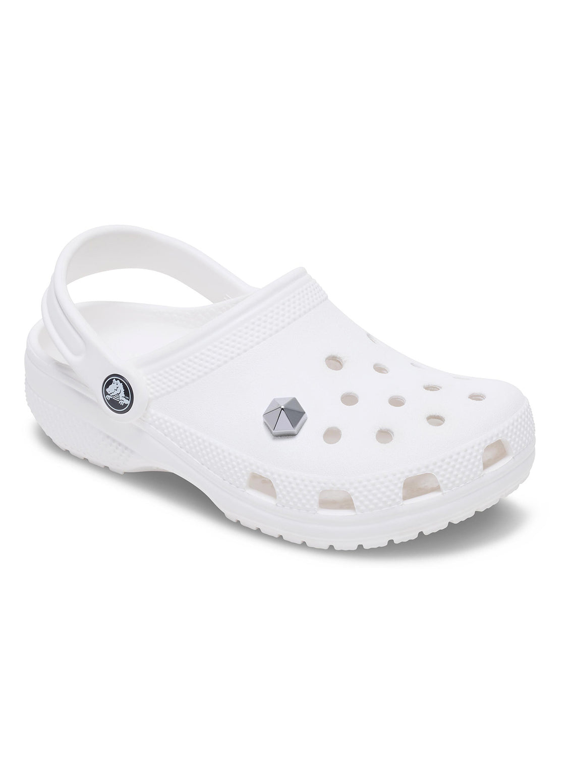 Jibbitz Tacha Hexágono Plateado Crocs