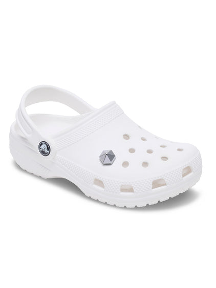 Jibbitz Tacha Hexágono Plateado Crocs